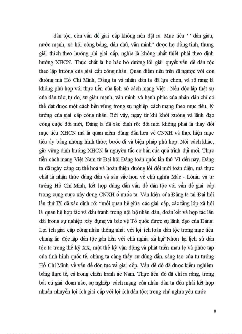 image for page Phân tích biện chứng mối quan hệ về vấn đề giai cấp và dân tộc trong tư tưởng của Hồ Chí Minh