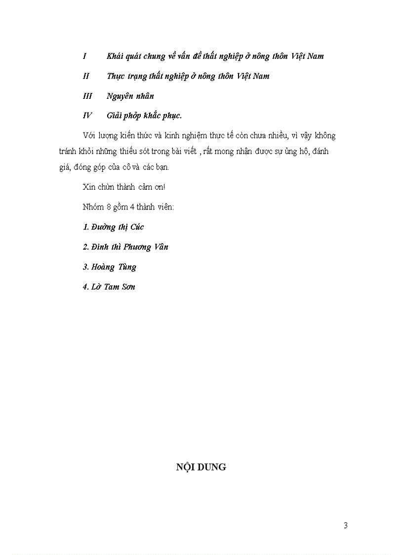 image for page Thực trạng thất nghiệp ở nông thôn Việt Nam