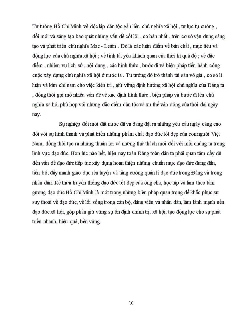 image for page Trong diễn văn tại lễ kỉ niệm 105 năm ngày sinh của Chủ tịch Hồ Chí Minh có viết:”Người là hiện thân sáng chói của tư tưởng dân tộc gắn liền với CNXH;là mẫu mực của tinh thần độc lập tự chủ , tự lực tự cường , đổi mới và sáng tạo” Hãy phân tích và chứng minh nhận định trên.Liên hệ với thực tiễn VN hiện nay.