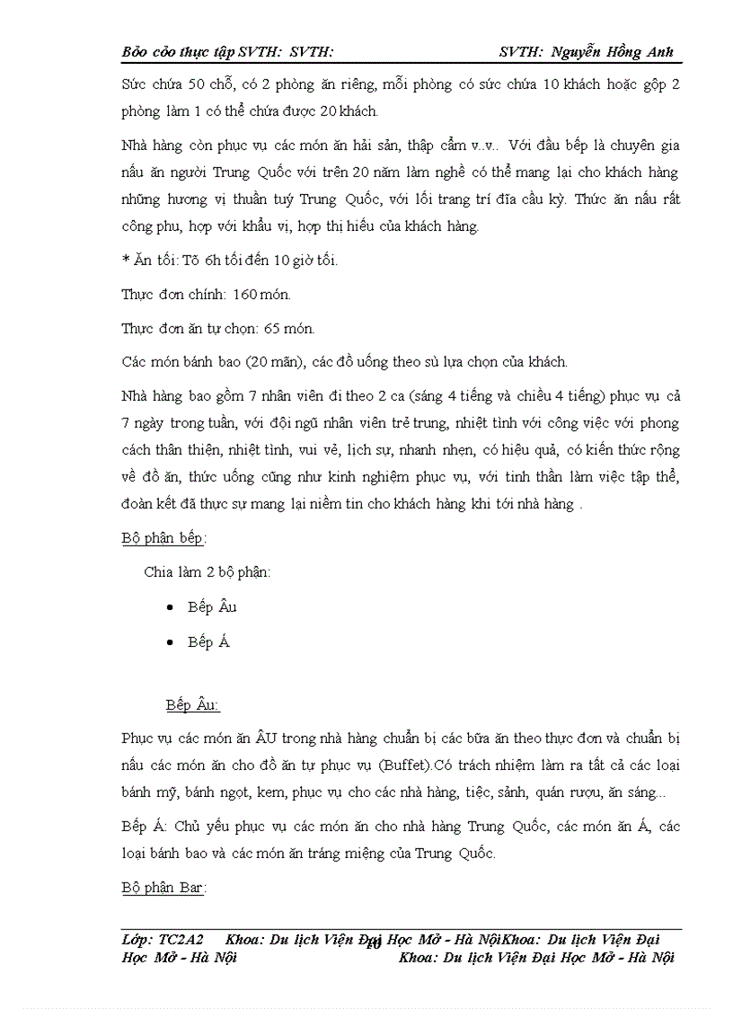 image for page Báo cáo thực tập tại Maison d'Hanova Hà Nội