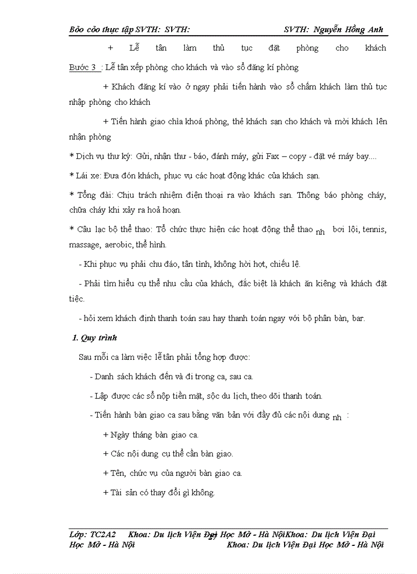 image for page Báo cáo thực tập tại Maison d'Hanova Hà Nội