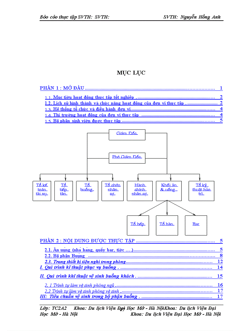 image for page Báo cáo thực tập tại Maison d'Hanova Hà Nội