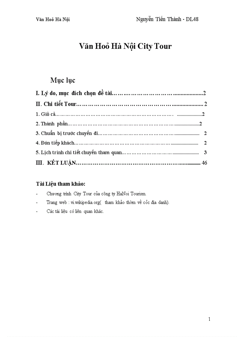 image for page Văn Hoá Hà Nội City Tour