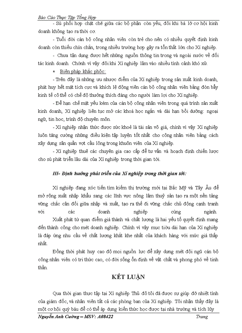 image for page Báo cáo thực Tập Tổng Hợp tại Xí nghiệp sản xuất & xuất nhập khẩu Thủ Đô