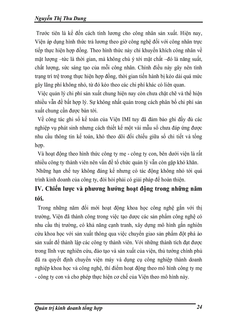 image for page Kết quả hoạt động kinh doanh của Viện máy & dụng cụ công nghiệp trong những năm gần đây