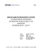 Research dissertation “consumer banking business stratergy of abbank period 2010 - 2015”