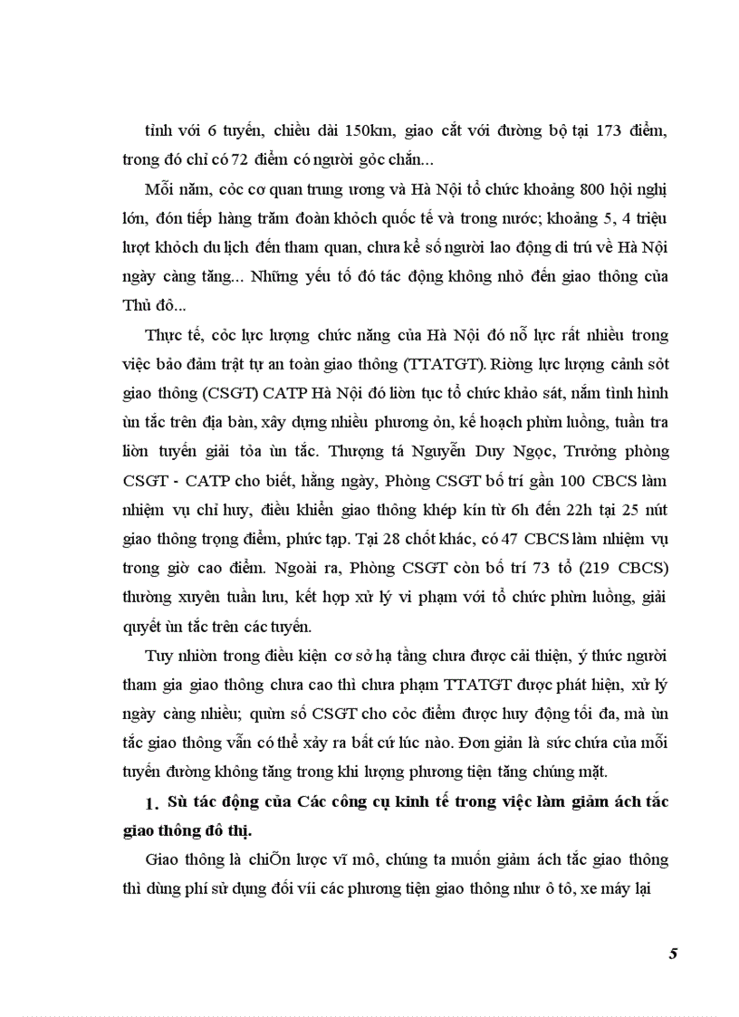image for page Một số Giải pháp nhằm hạn chế ùn tắc giao thông trên địa bàn thành phố Hà Nội