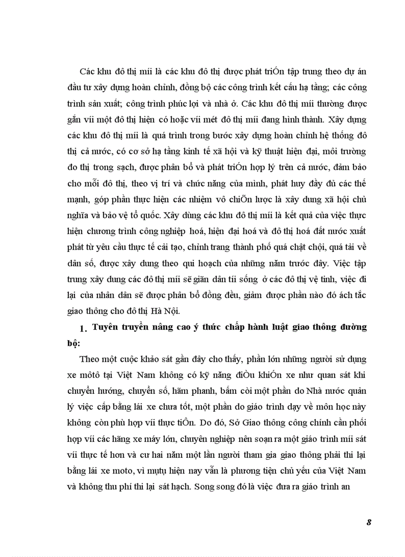 image for page Một số Giải pháp nhằm hạn chế ùn tắc giao thông trên địa bàn thành phố Hà Nội
