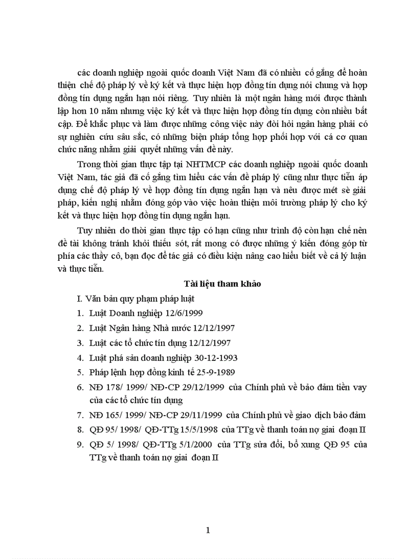 image for page Ký kết và thực hiện hợp đồng tín dụng ngắn hạn tại NHTMCP các doanh nghiệp ngoài quốc doanh Việt Nam (VPBank)