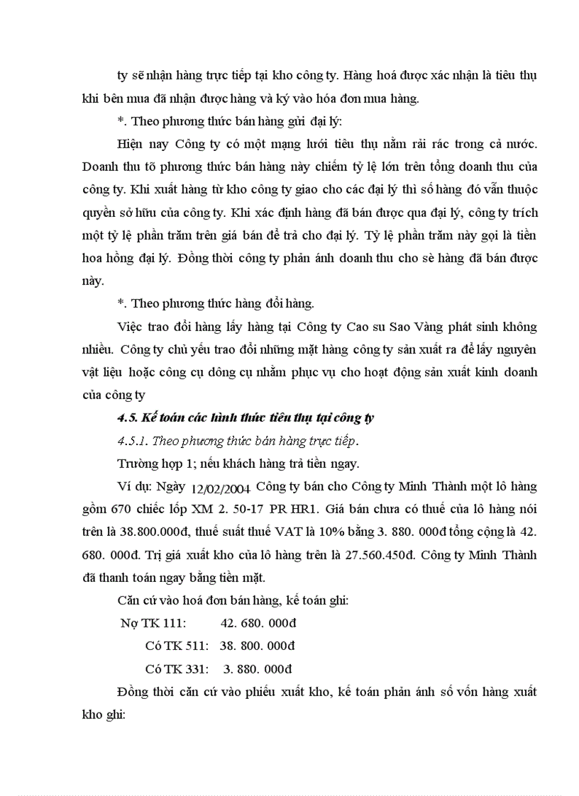 image for page Kế toán tiêu thụ thành phẩm và xác định kết quả tiêu thụ tại Công ty Cao su Sao Vàng