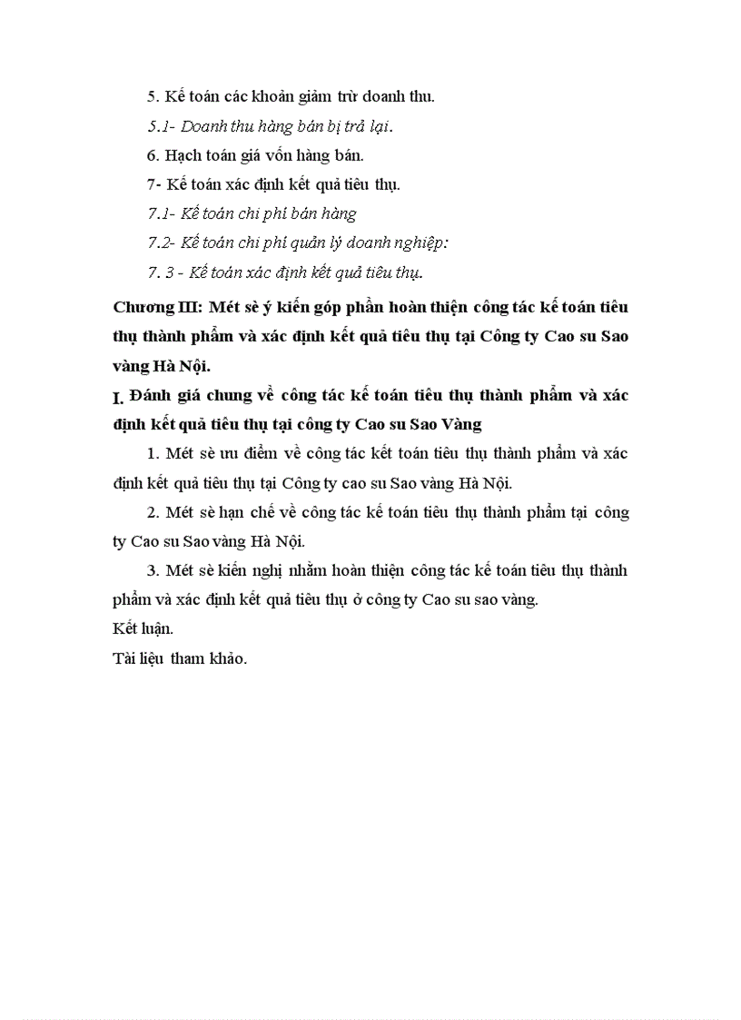 image for page Kế toán tiêu thụ thành phẩm và xác định kết quả tiêu thụ tại Công ty Cao su Sao Vàng