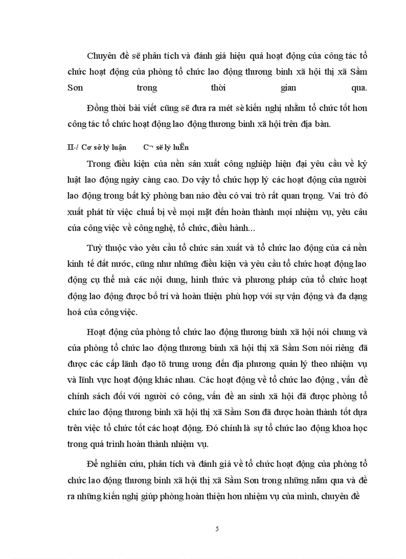 image for page Hoàn thiện công tác tổ chức hoạt động của phòng tổ chức lao động- thương binh- xã hội thị xã Sầm Sơn, Thanh Hoá