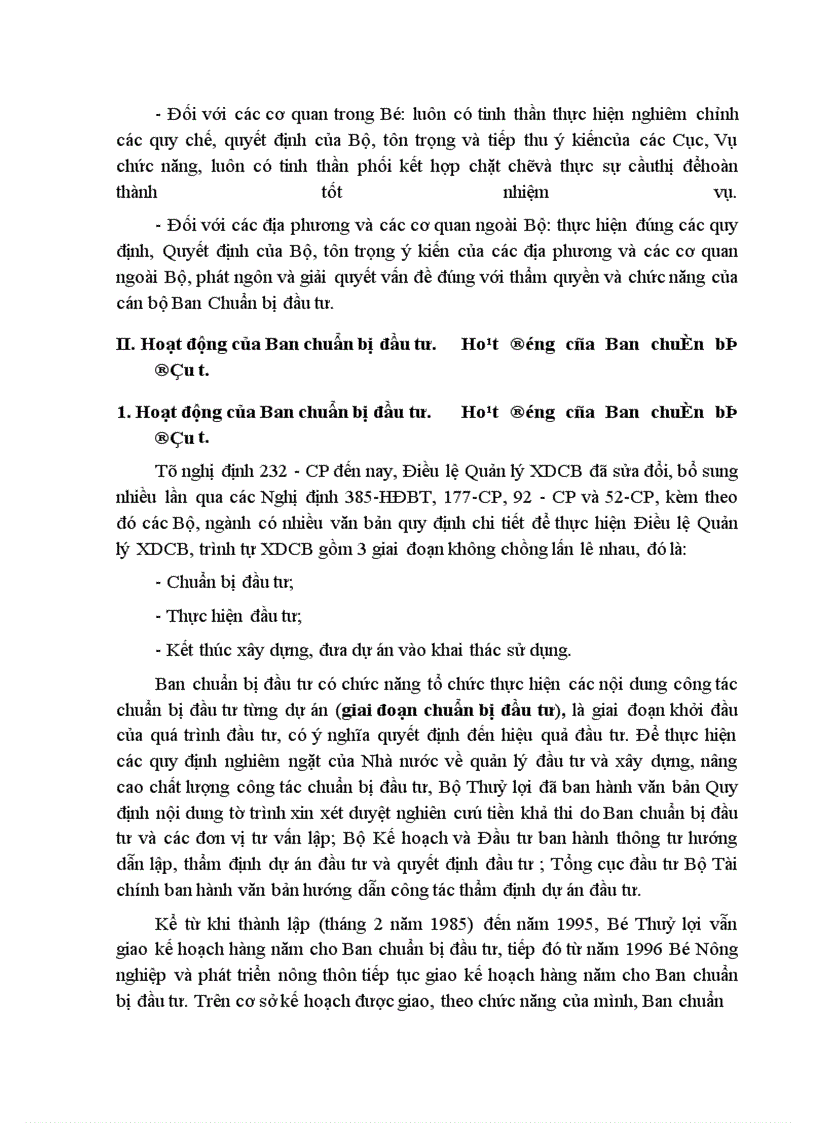 image for page Cơ cấu tổ chức, chức năng nhiệm vụ và quá trình phát triển của Ban chuẩn bị đầu tư.