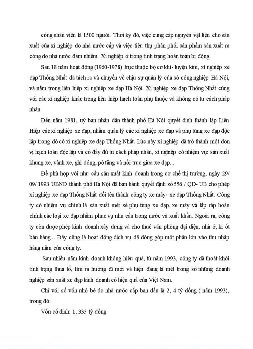 image for page Một số nghiệp vụ kế toán chủ yếu tại Công ty xe máy- xe đạp Thống Nhất.