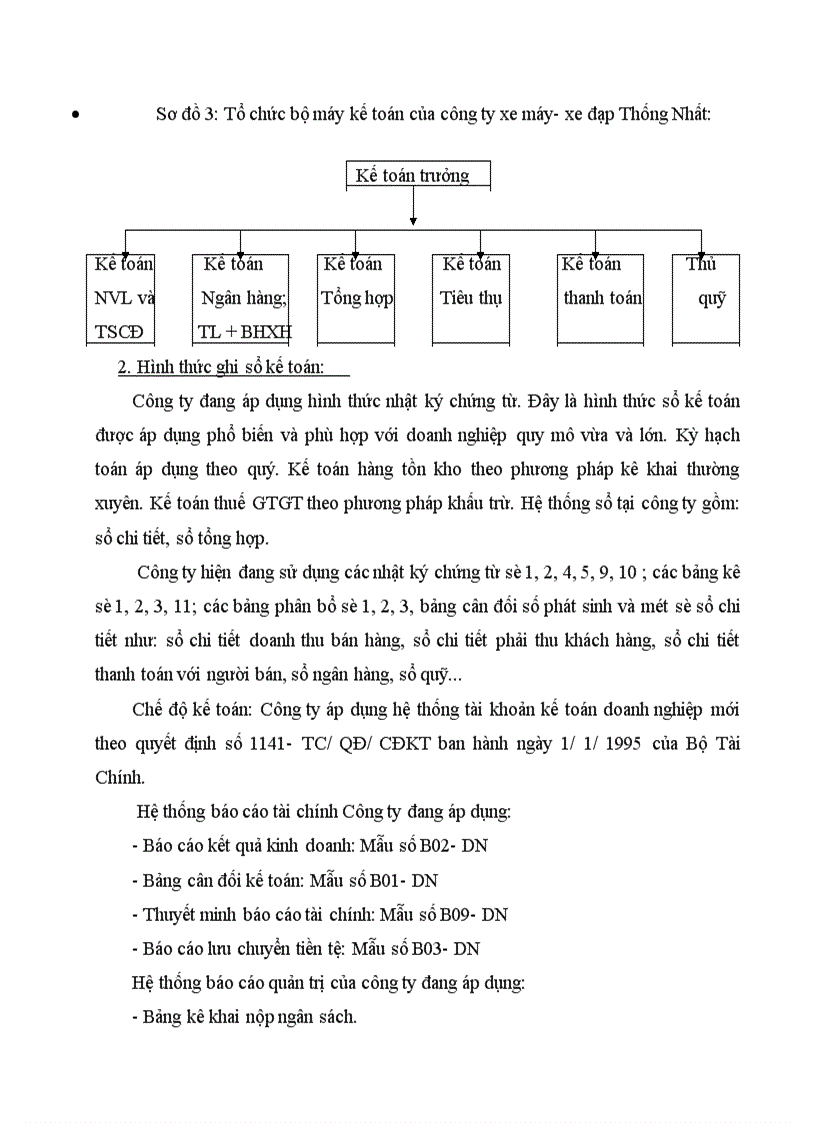 image for page Một số nghiệp vụ kế toán chủ yếu tại Công ty xe máy- xe đạp Thống Nhất.