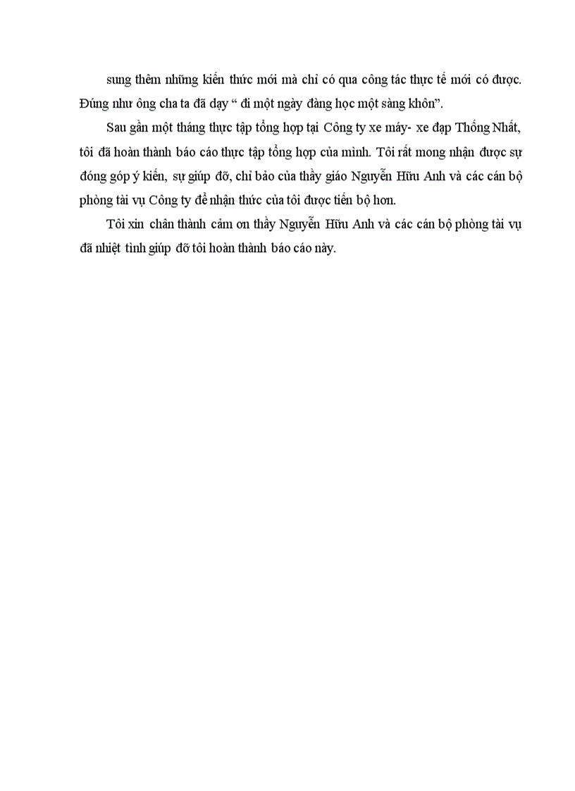 image for page Một số nghiệp vụ kế toán chủ yếu tại Công ty xe máy- xe đạp Thống Nhất.