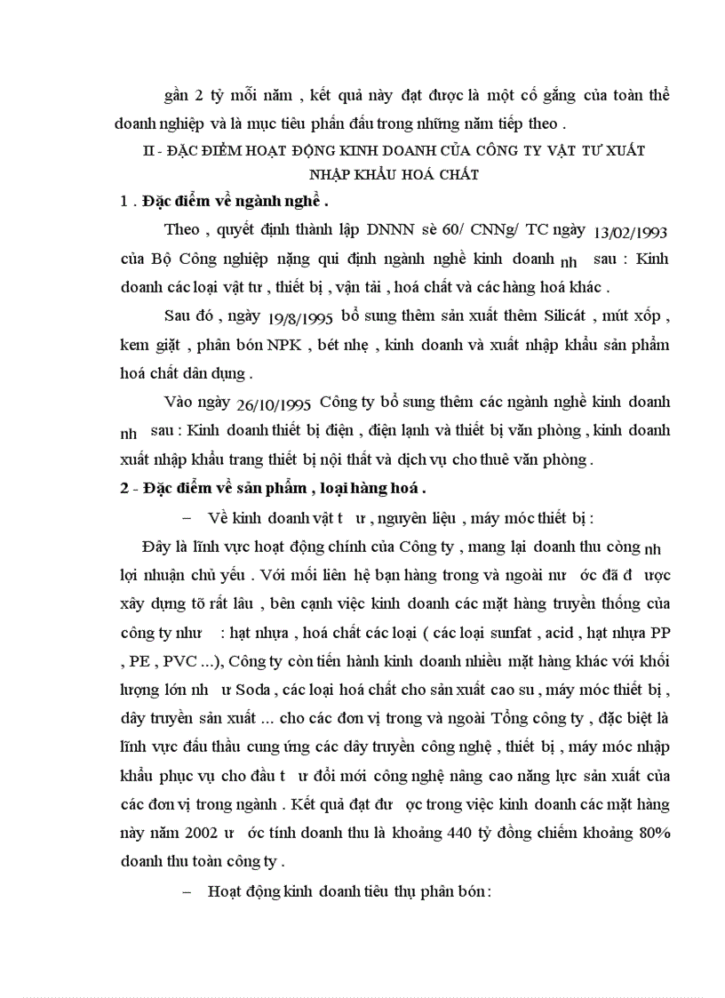 image for page Nhận xét và đánh giá chung về Công ty vật tư và xuất nhập khẩu hoá chất .