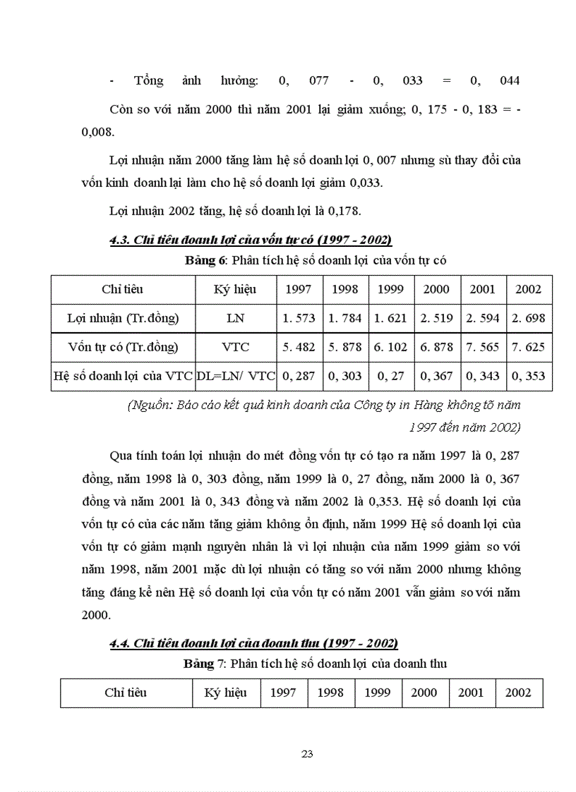 image for page Đánh giá khái quát về hiệu quả sản xuất kinh doanh của Công ty in Hàng không trong những năm gần đây