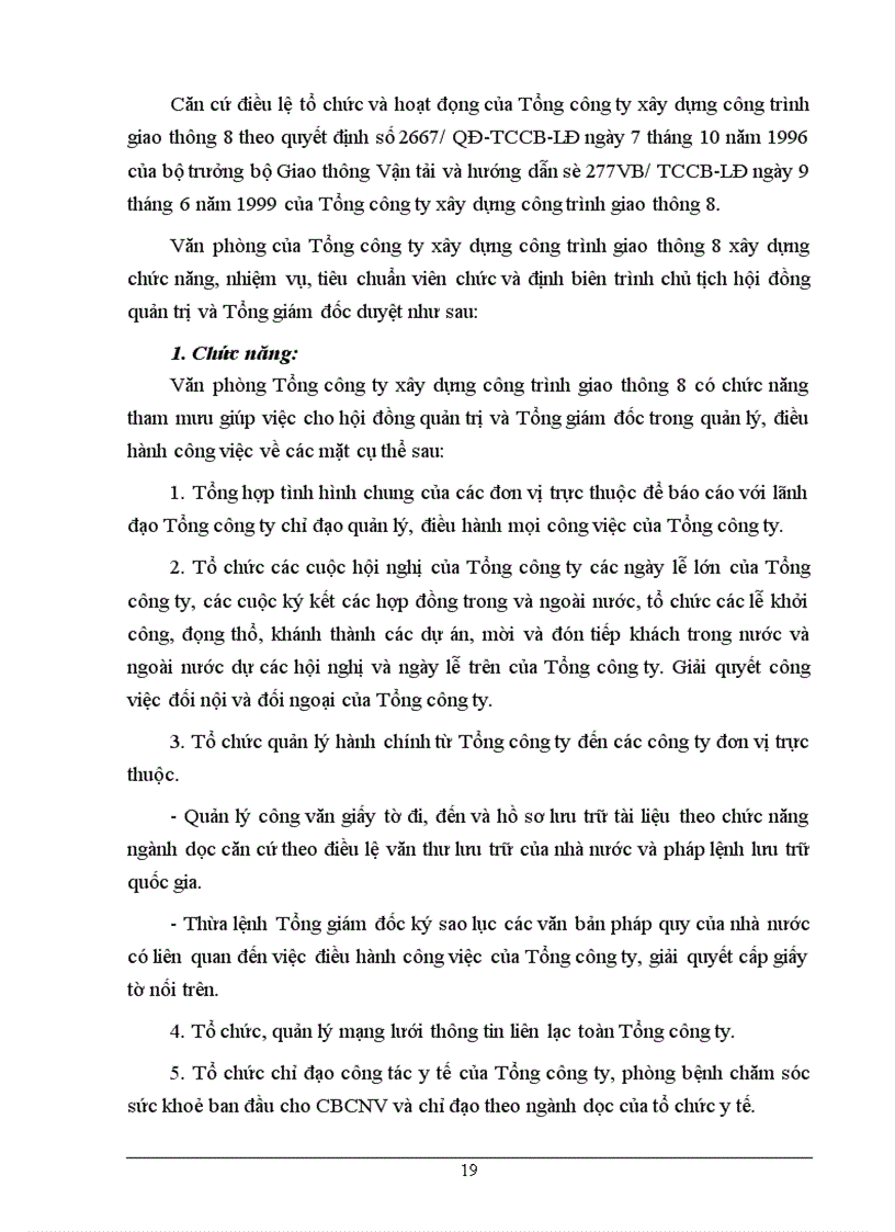 image for page Tổ chức và hoạt động của văn phòng tổng công ty công trình giao thông