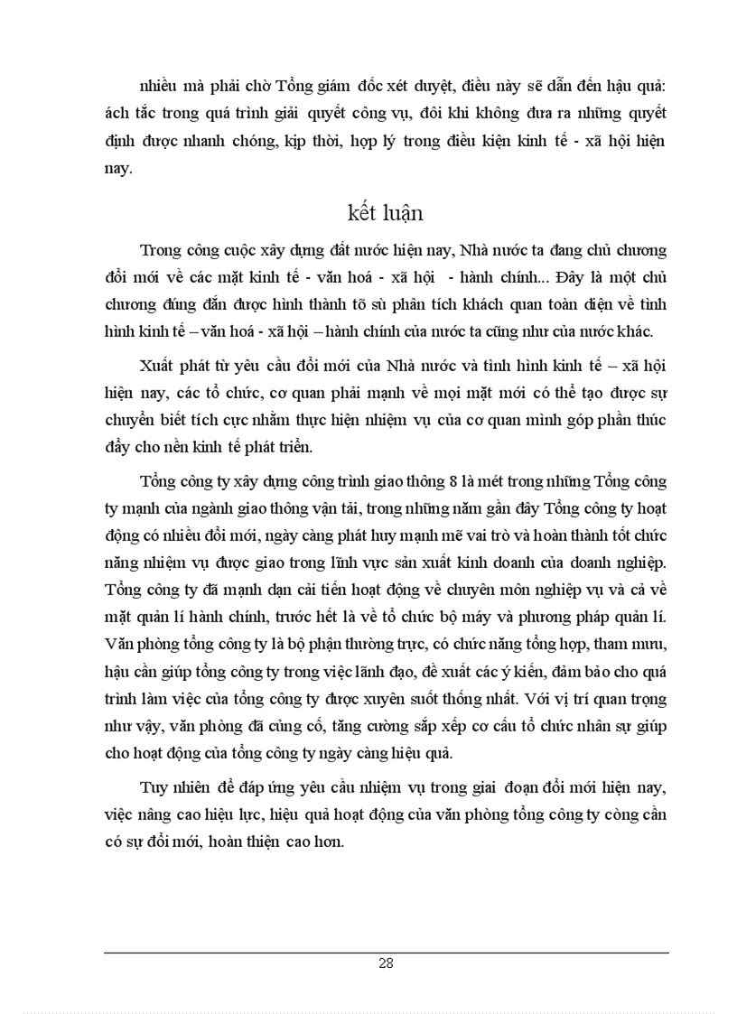 image for page Tổ chức và hoạt động của văn phòng tổng công ty công trình giao thông