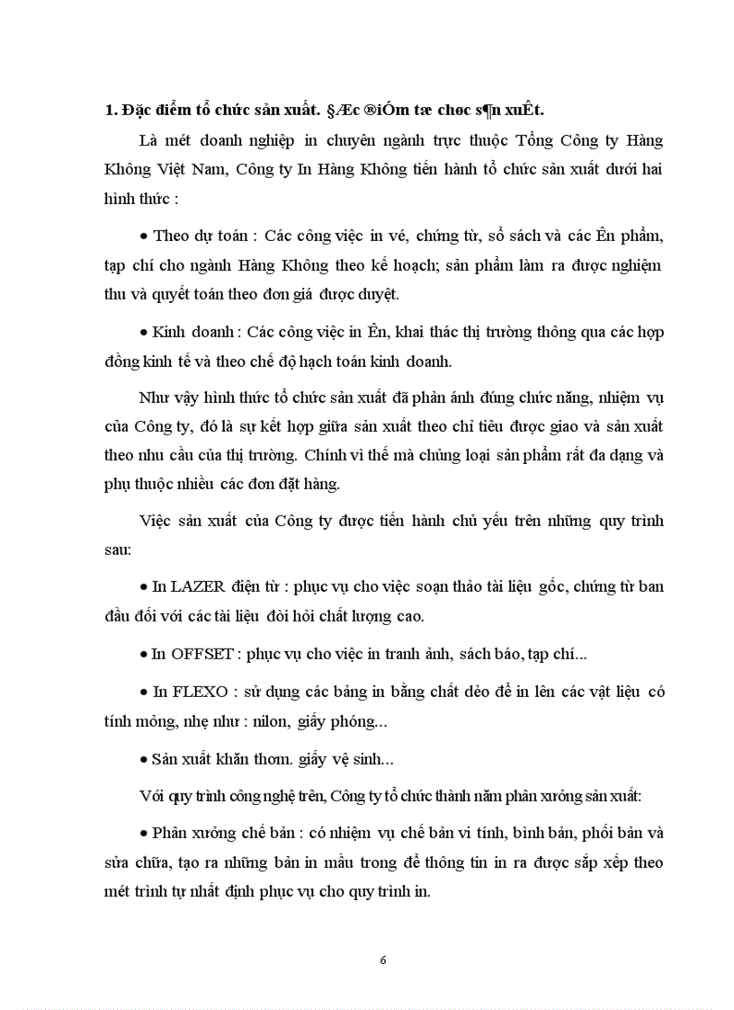 image for page Đặc điểm tổ chức sản xuất và quy trình công nghệ sản xuất sản phẩm ở Công ty Hàng Không