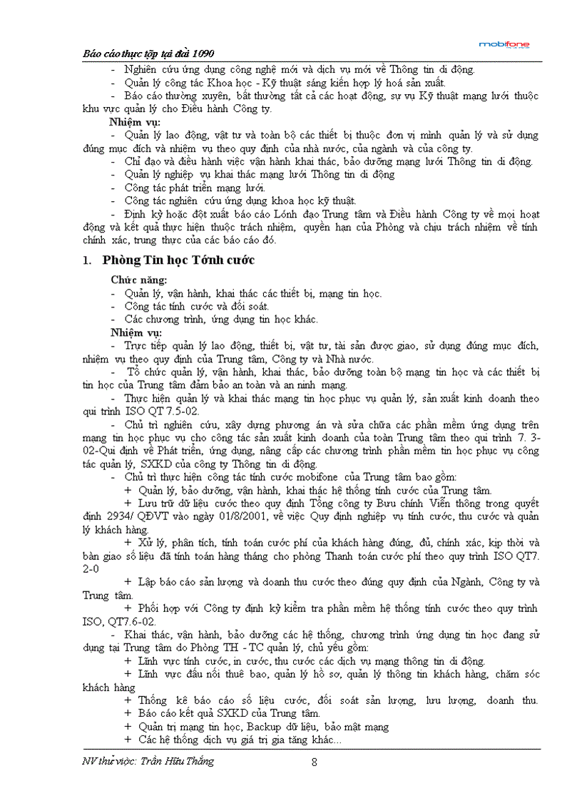 image for page Báo cáo thực tập tổng hợp Công ty VMS MOBIFONE