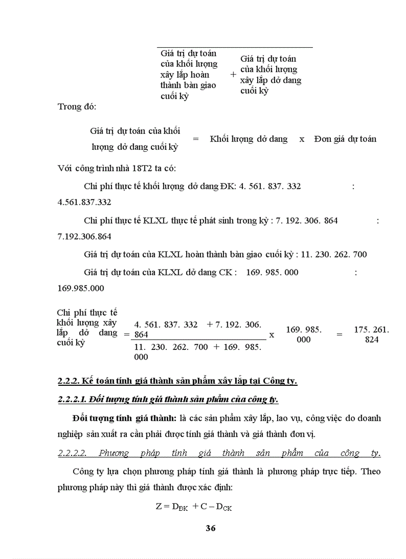 image for page Tình hình thực tế về tổ chức kế toán tập hợp CPSX và tính giá thành SPXL ở công ty cổ phần xây dựng số