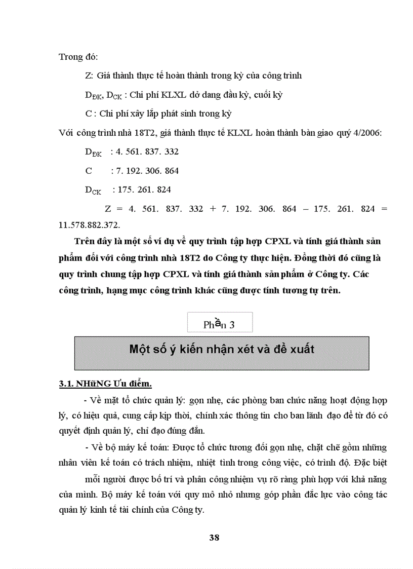 image for page Tình hình thực tế về tổ chức kế toán tập hợp CPSX và tính giá thành SPXL ở công ty cổ phần xây dựng số