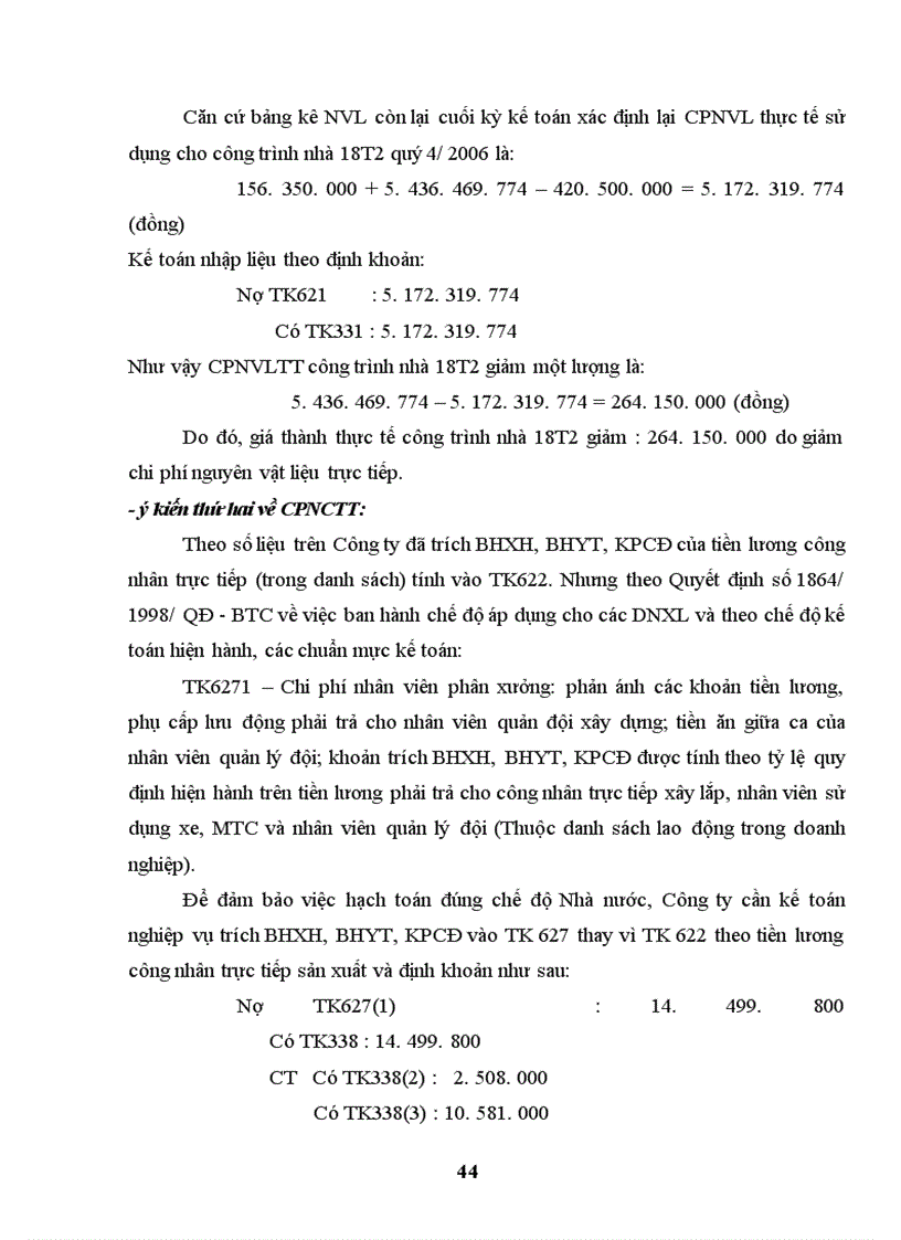 image for page Tình hình thực tế về tổ chức kế toán tập hợp CPSX và tính giá thành SPXL ở công ty cổ phần xây dựng số