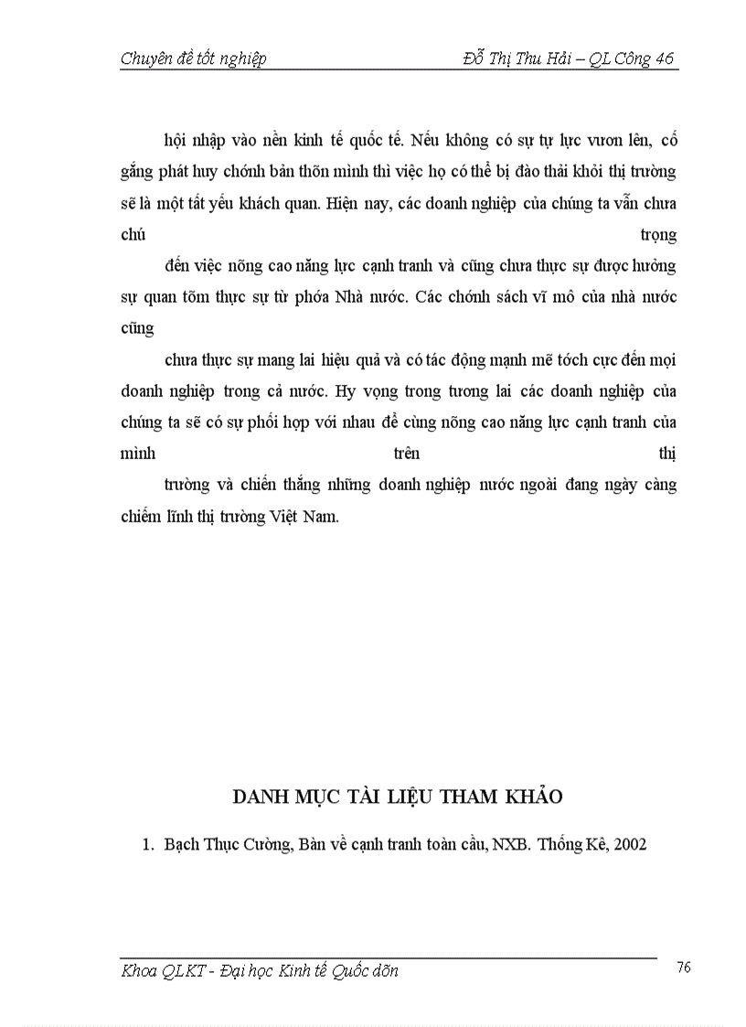 image for page Năng lực cạnh tranh & thực trạng năng lực cạnh tranh của doanh nghiệp Việt Nam trong hội nhập kinh tế quốc tế