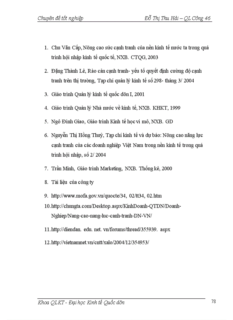 image for page Năng lực cạnh tranh & thực trạng năng lực cạnh tranh của doanh nghiệp Việt Nam trong hội nhập kinh tế quốc tế