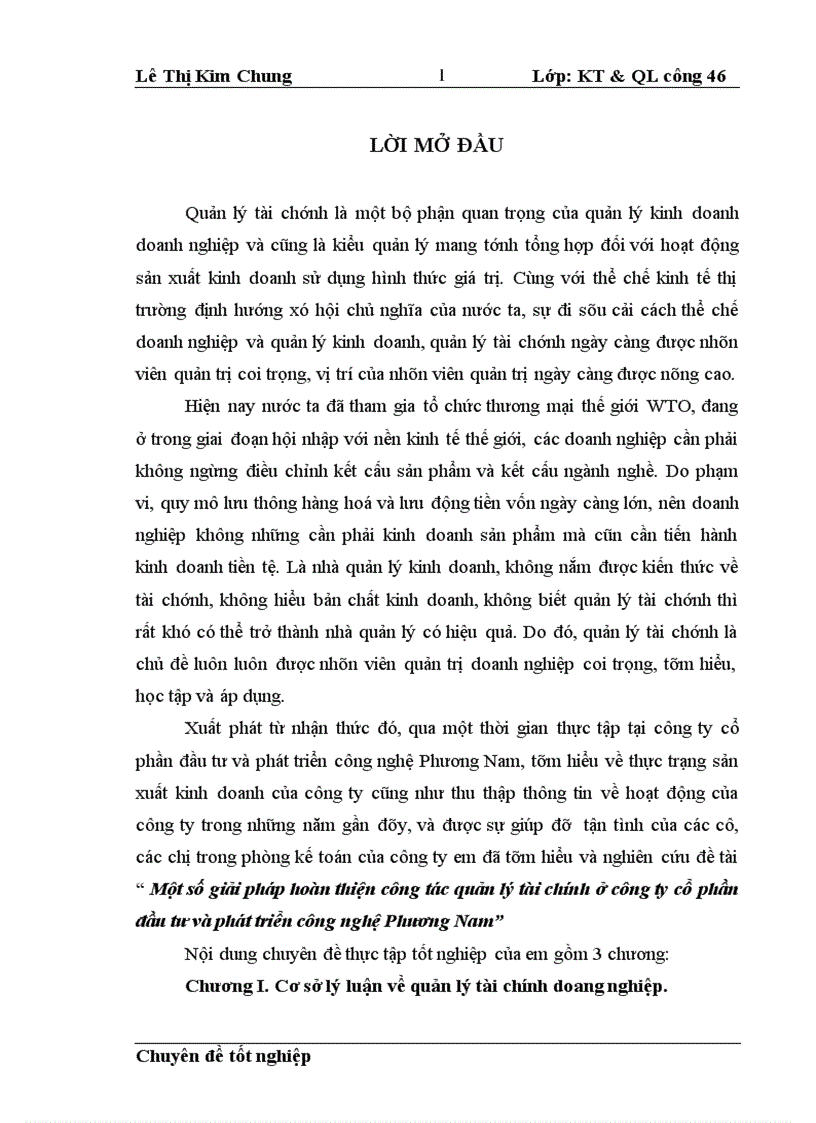 image for page Một số giải pháp hoàn thiện công tác quản lý tài chính ở công ty cổ phần đầu tư và phát triển công nghệ Phương Nam