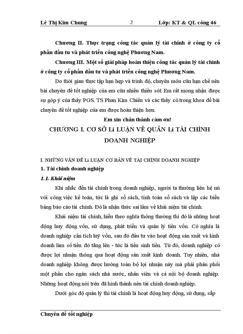 image for page Một số giải pháp hoàn thiện công tác quản lý tài chính ở công ty cổ phần đầu tư và phát triển công nghệ Phương Nam