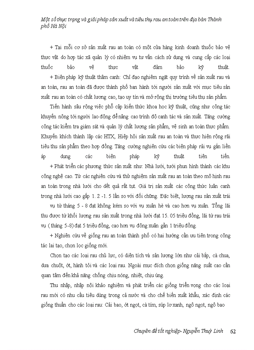 image for page Một số thực trạng và giải pháp sản xuất và tiêu thụ rau an toàn trên địa bàn thành phố Hà Nội
