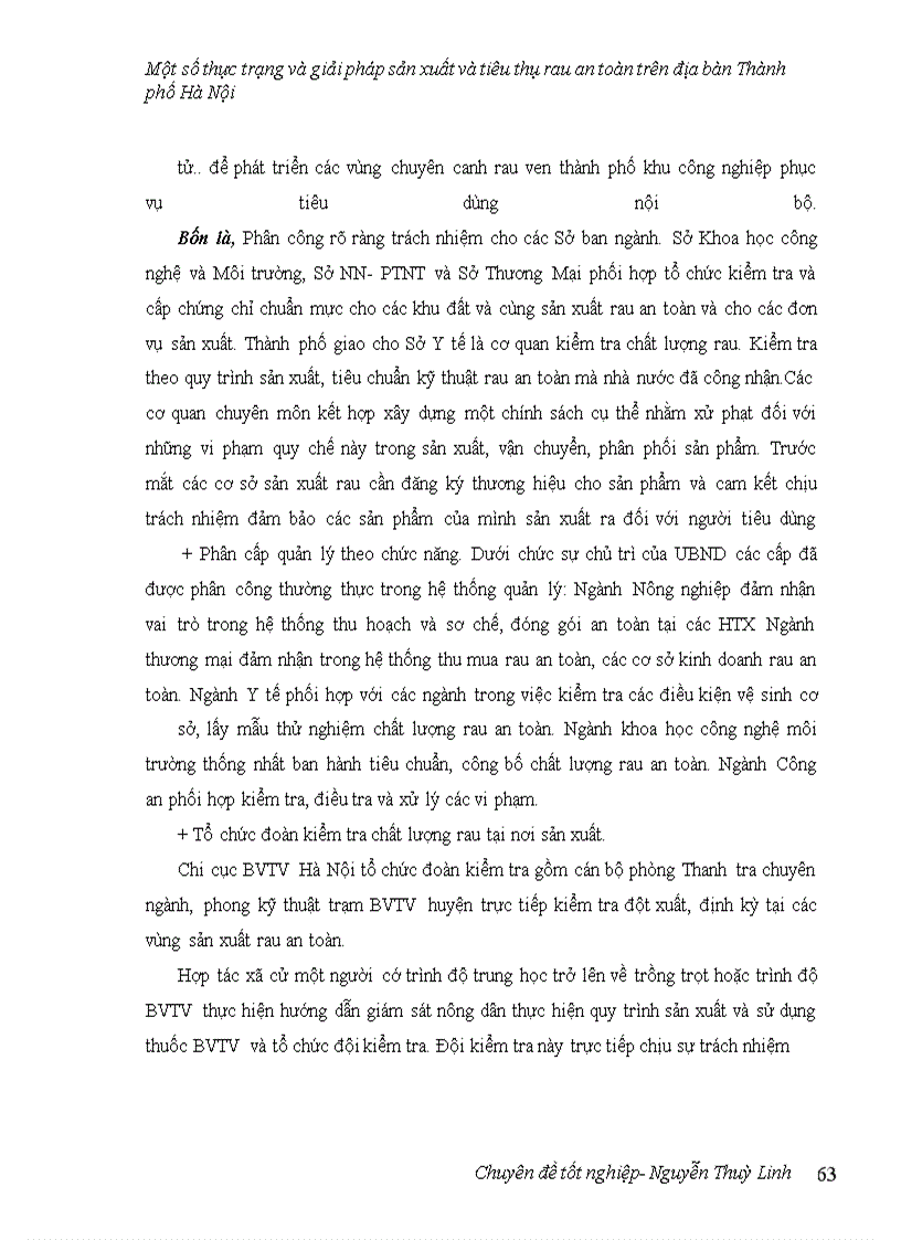 image for page Một số thực trạng và giải pháp sản xuất và tiêu thụ rau an toàn trên địa bàn thành phố Hà Nội