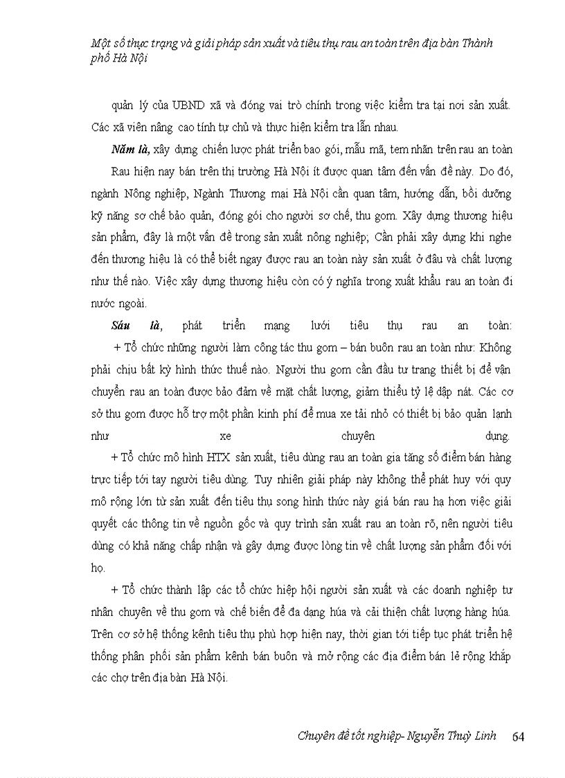 image for page Một số thực trạng và giải pháp sản xuất và tiêu thụ rau an toàn trên địa bàn thành phố Hà Nội