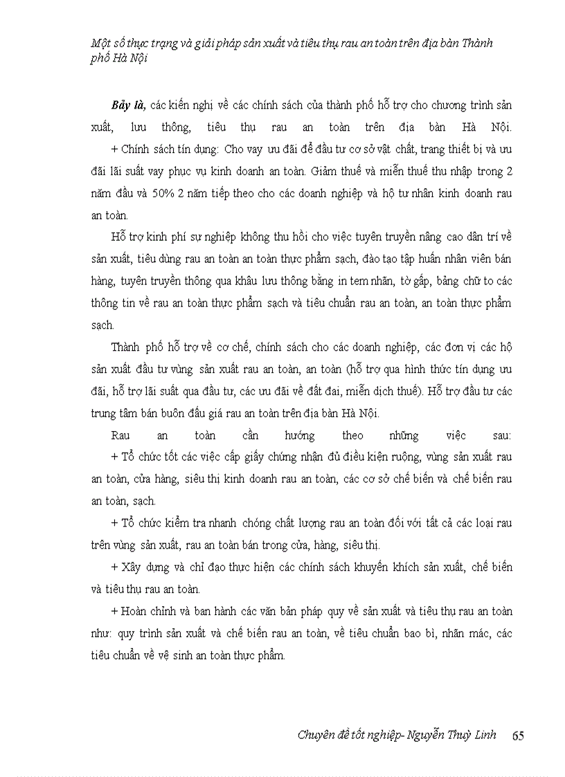 image for page Một số thực trạng và giải pháp sản xuất và tiêu thụ rau an toàn trên địa bàn thành phố Hà Nội