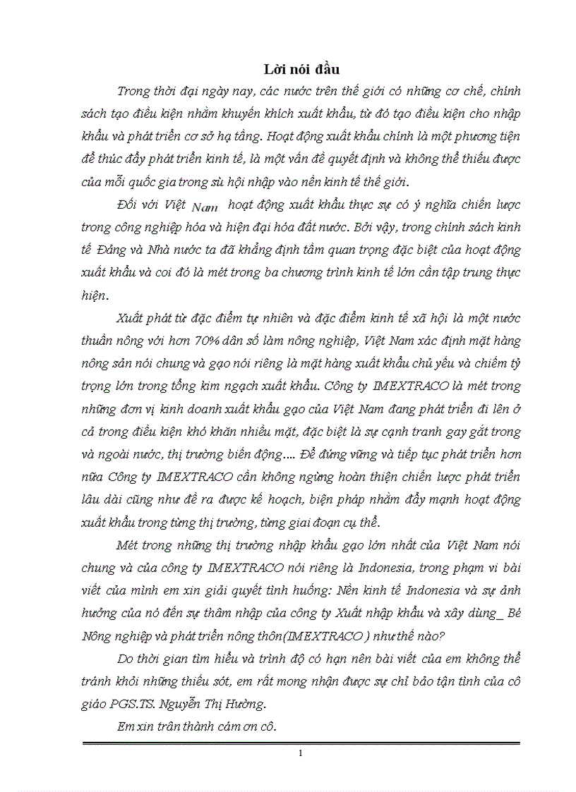 image for page Nền kinh tế Indonesia và sự ảnh hưởng của nó đến sự thâm nhập của công ty Xuất nhập khẩu và xây dựng_ Bộ Nông nghiệp và phát triển nông thôn(IMEXTRACO ) như thế nào?