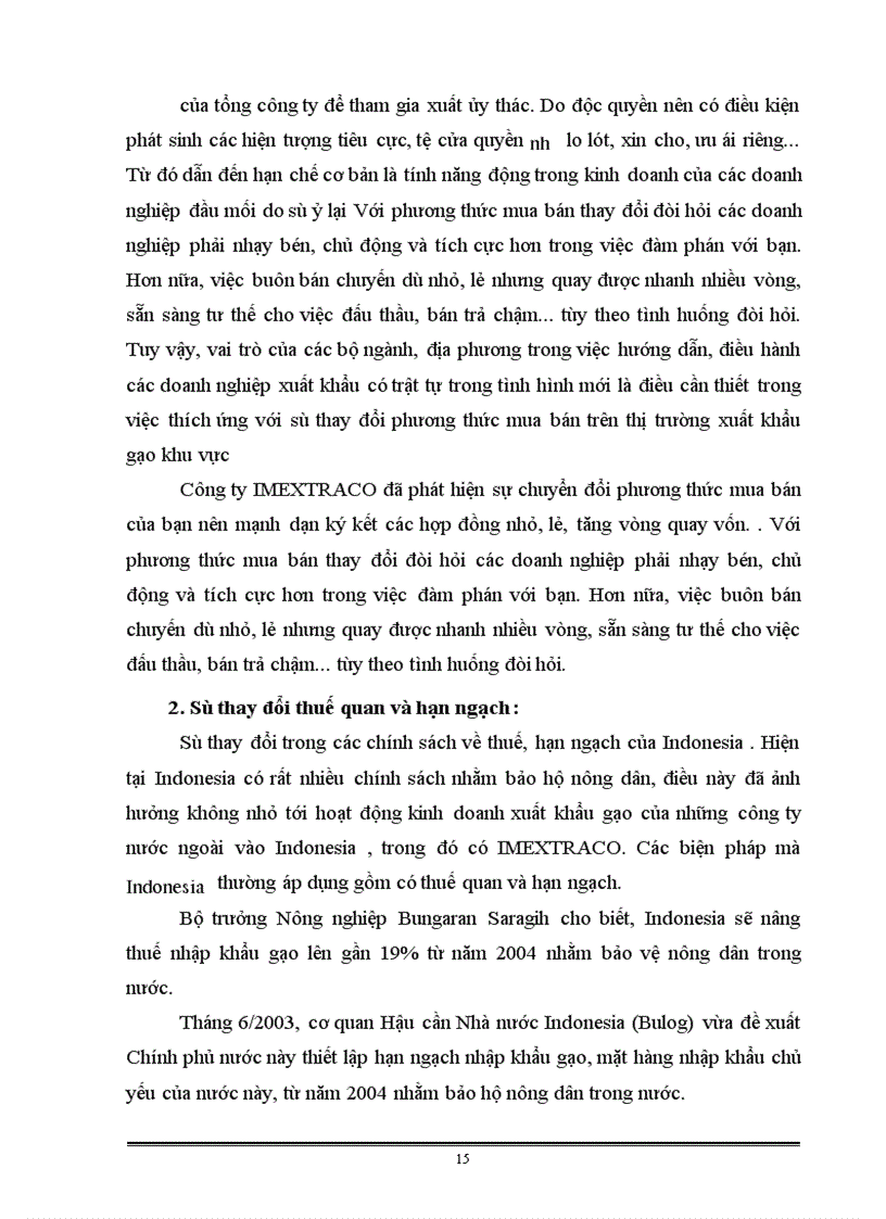image for page Nền kinh tế Indonesia và sự ảnh hưởng của nó đến sự thâm nhập của công ty Xuất nhập khẩu và xây dựng_ Bộ Nông nghiệp và phát triển nông thôn(IMEXTRACO ) như thế nào?