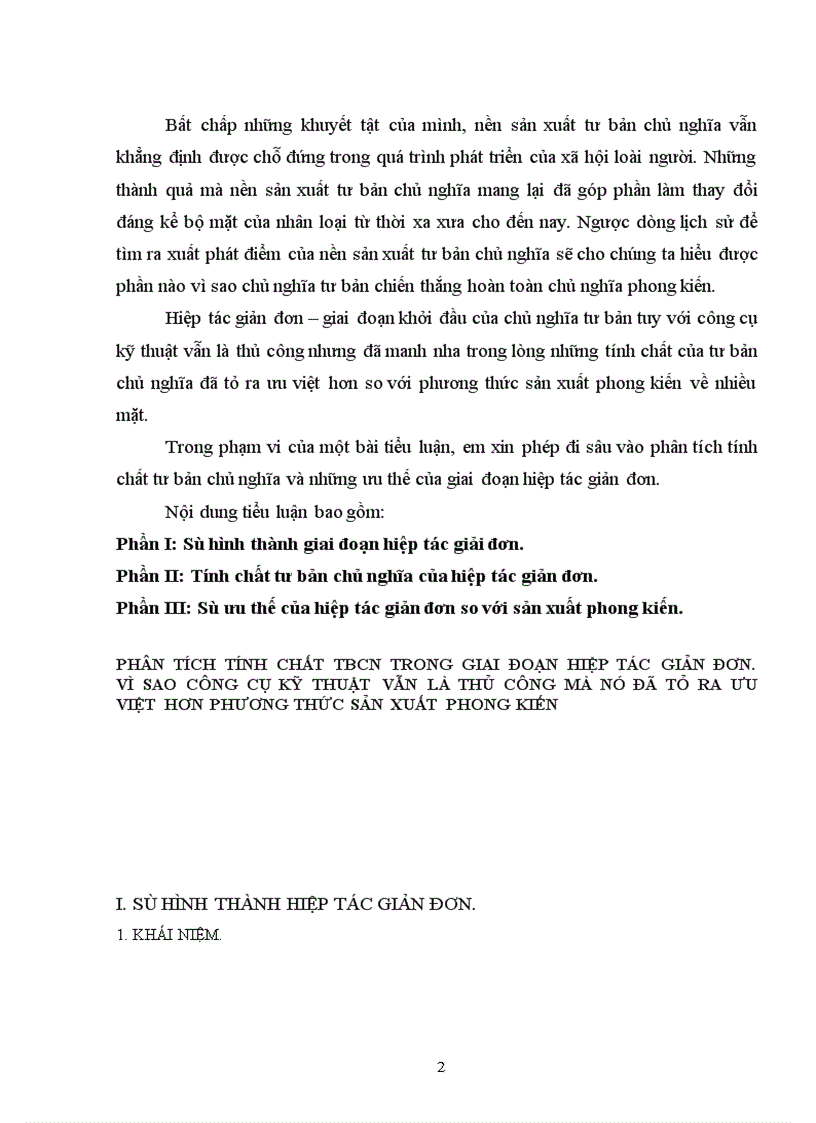 image for page Phân tích tính chất tbcn trong giai đoạn hiệp tác giản đơn. vì sao công cụ kỹ thuật vẫn là thủ công mà nó đã tỏ ra ưu việt hơn phương thức sản xuất phong kiến