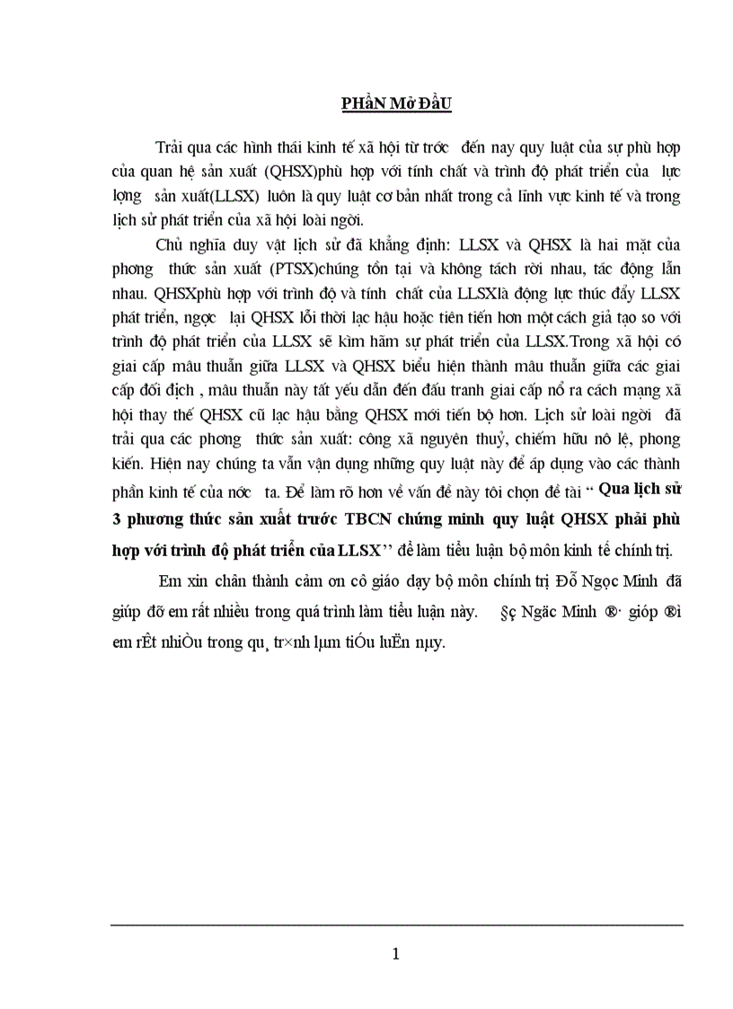 image for page Qua lịch sử 3 phương thức sản xuất trước TBCN chứng minh quy luật QHSX phải phù hợp với trình độ phát triển của LLSX