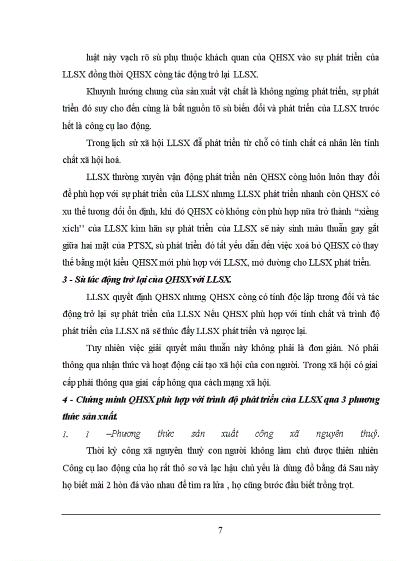 image for page Qua lịch sử 3 phương thức sản xuất trước TBCN chứng minh quy luật QHSX phải phù hợp với trình độ phát triển của LLSX