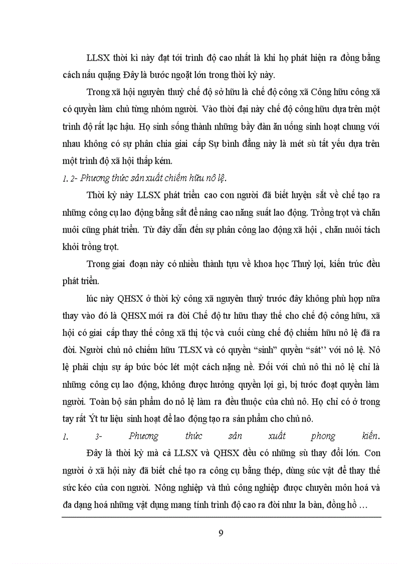 image for page Qua lịch sử 3 phương thức sản xuất trước TBCN chứng minh quy luật QHSX phải phù hợp với trình độ phát triển của LLSX