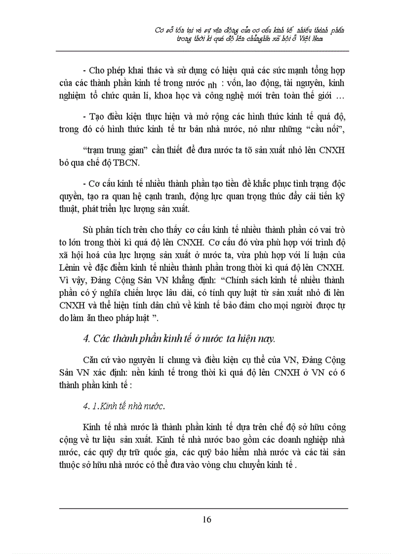 image for page Cơ sở tồn tại và sự vận động của cơ cấu kinh tế nhiều thành phần trong thời kì quá độ lên chủnghĩa xã hội ở Việt Nam