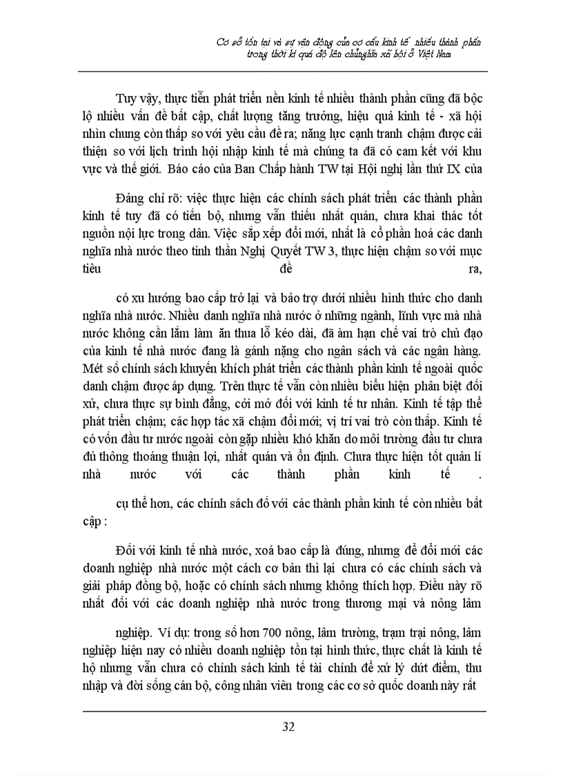 image for page Cơ sở tồn tại và sự vận động của cơ cấu kinh tế nhiều thành phần trong thời kì quá độ lên chủnghĩa xã hội ở Việt Nam