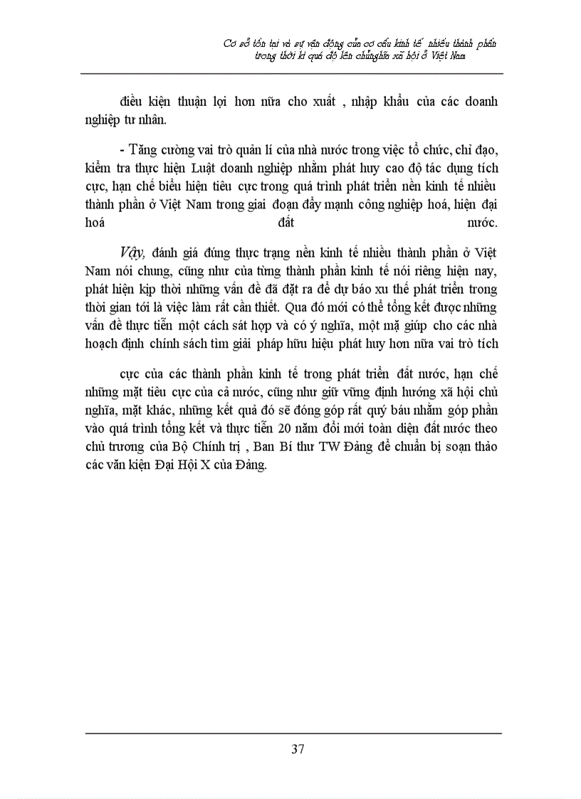 image for page Cơ sở tồn tại và sự vận động của cơ cấu kinh tế nhiều thành phần trong thời kì quá độ lên chủnghĩa xã hội ở Việt Nam