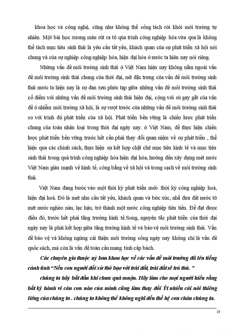 image for page Môi trường sinh thái vấn đề và giải pháp