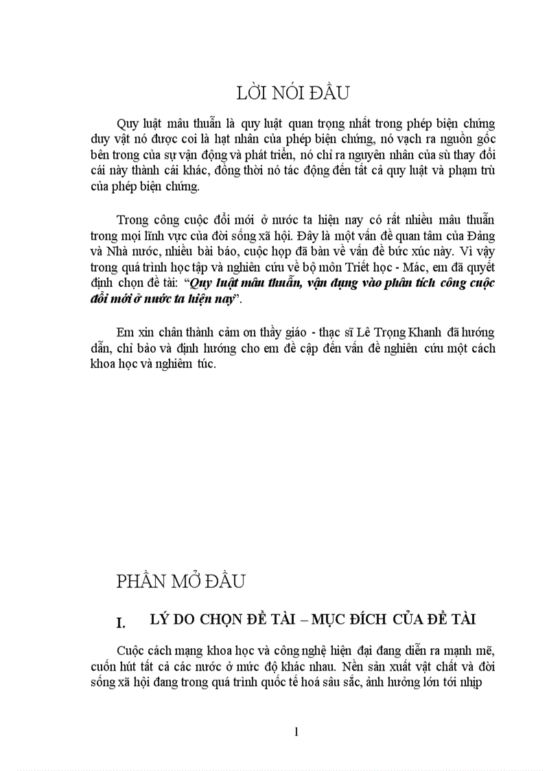 image for page Quy luật mâu thuẫn, vận dụng vào phân tích công cuộc đổi mới ở nước ta hiện nay