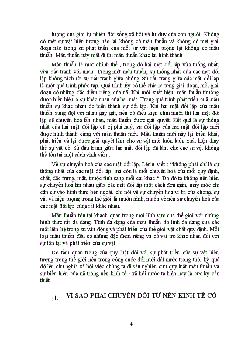 image for page Quy luật mâu thuẫn, vận dụng vào phân tích công cuộc đổi mới ở nước ta hiện nay