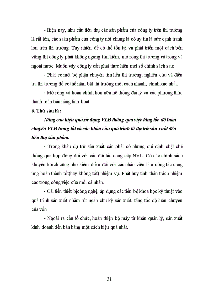 image for page Thực trạng quản lý & sử dụng vốn lưu động ở cty cao su sao vàng